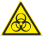 Знак: Осторожно. Биологическая опасность (Инфекционные вещества) В местах хранения, производства или применения вредных для здоровья биологических веществ 